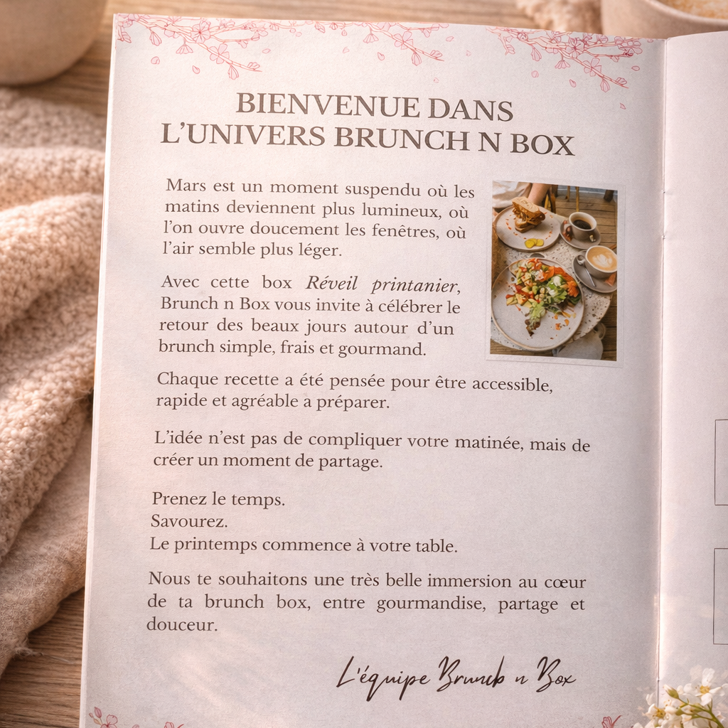 Livret brunch mensuel